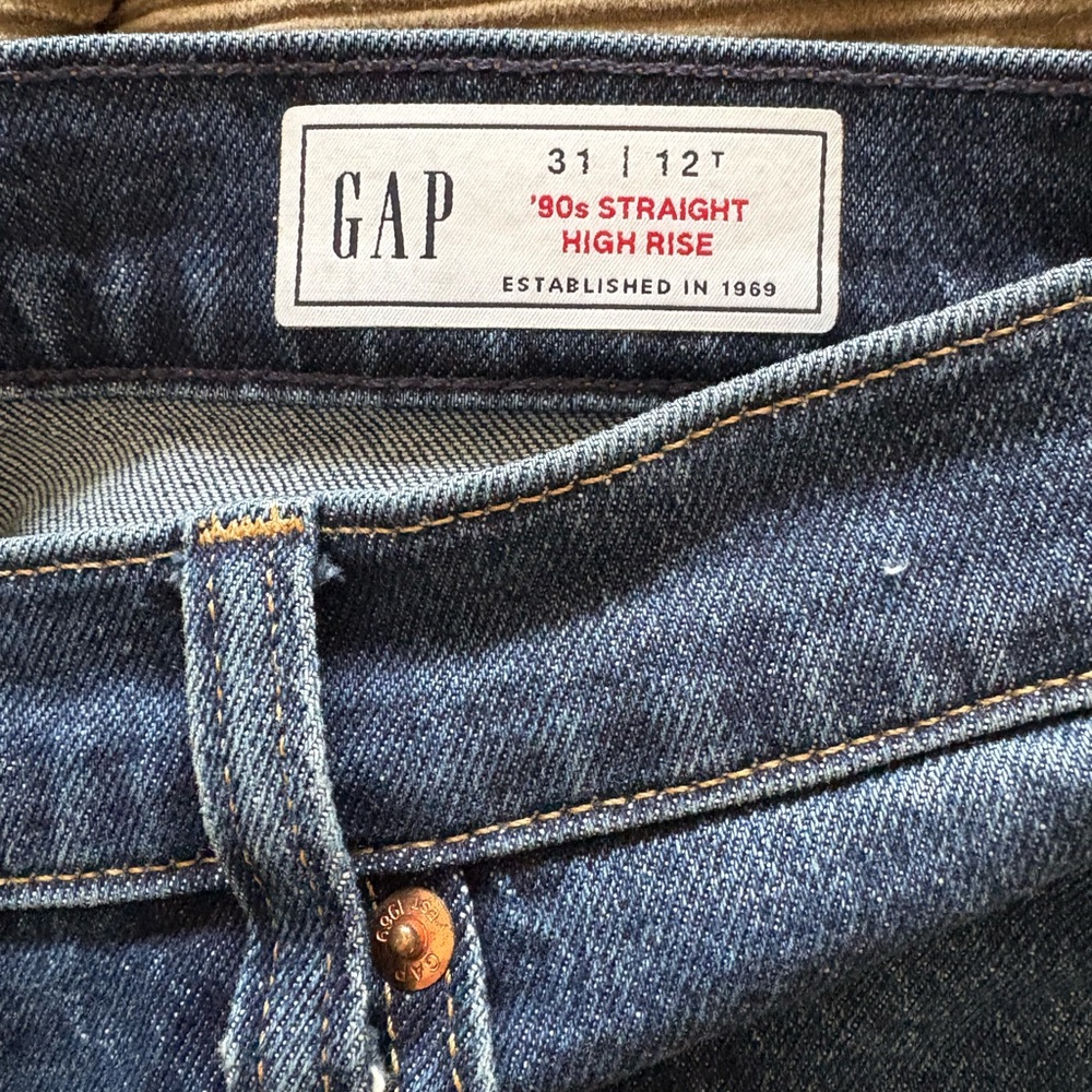 GAP wonen’s Blue Jeans - '90s Straight High Rise 12 Tall/31